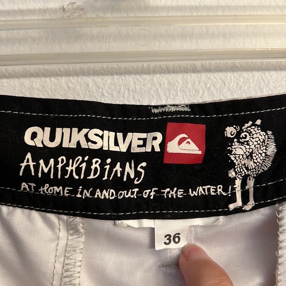 Quicksilver Amphibians Neutral Heathered Cream Board Shorts Men’s 36 - Picture 5 of 7